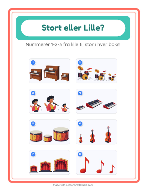 Sortér efter størrelse – Musik
