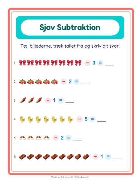 Minusopgaver – Påske
