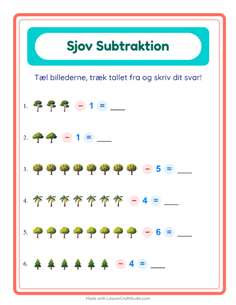 Minusopgaver – Træer