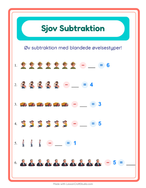Minusopgaver – Erhverv