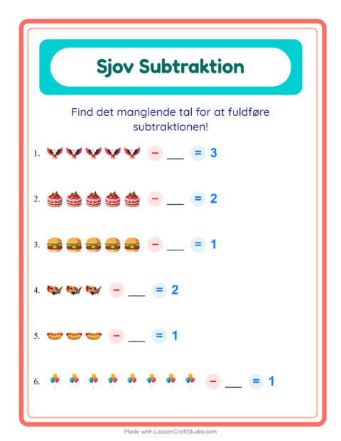 Forhåndsvisning af Subtraktion-arbejdsark med 4. juli til Børnehaveklasse