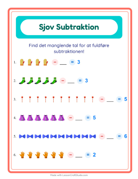 Minusopgaver – Tilbehør