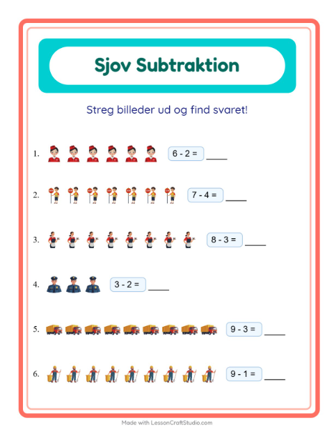 Minusopgaver – Erhverv