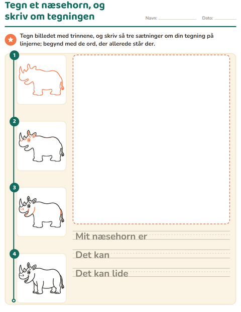 Forhåndsvisning af Tegn trin for trin-arbejdsark til 2. klasse