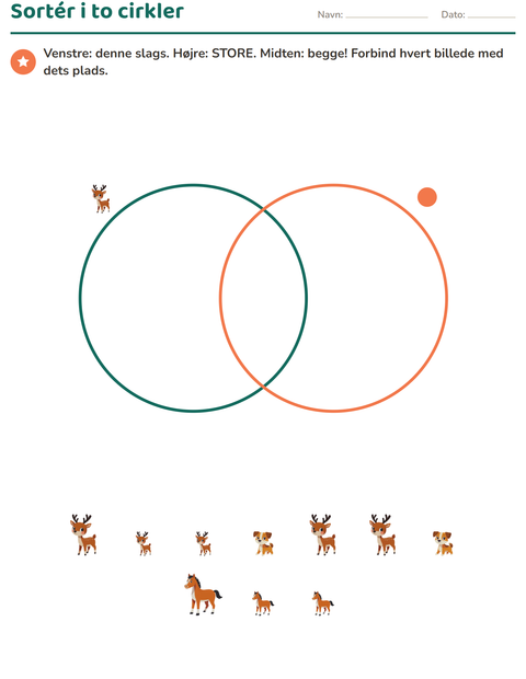 Forhåndsvisning af Visuel logik-arbejdsark med Dyr til 3. klasse