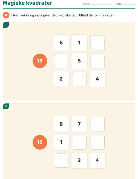 Forhåndsvisning af Visuel logik-arbejdsark til 3. klasse