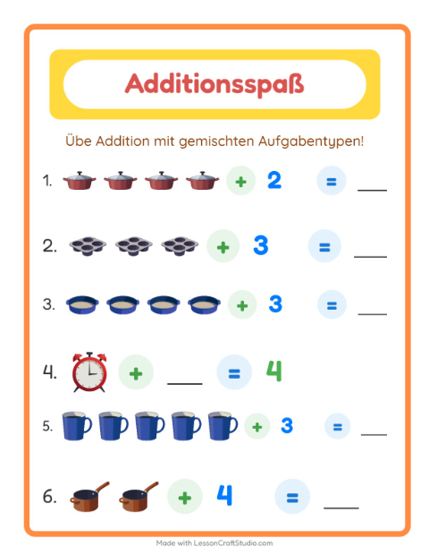 Addition – Küchenwerkzeuge