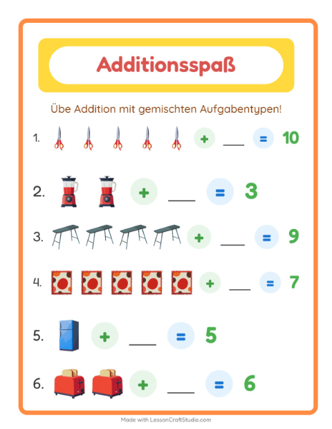 Addition – Rund ums Haus