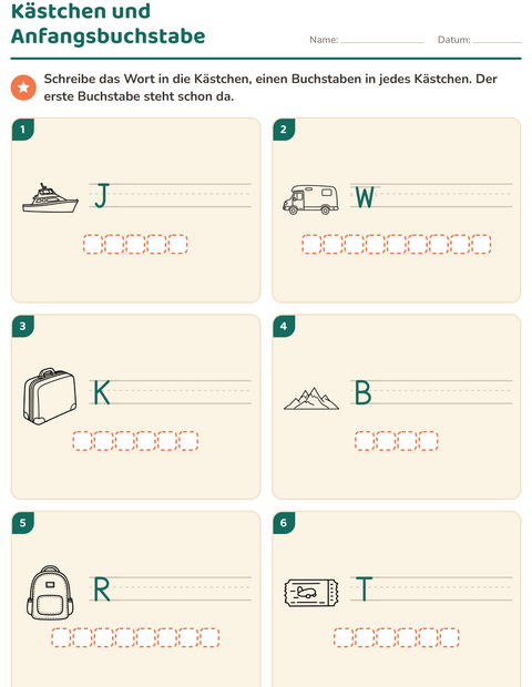 Vorschau: Bilder beschriften-Arbeitsblatt mit Reisen und Urlaub SW für 1. Klasse