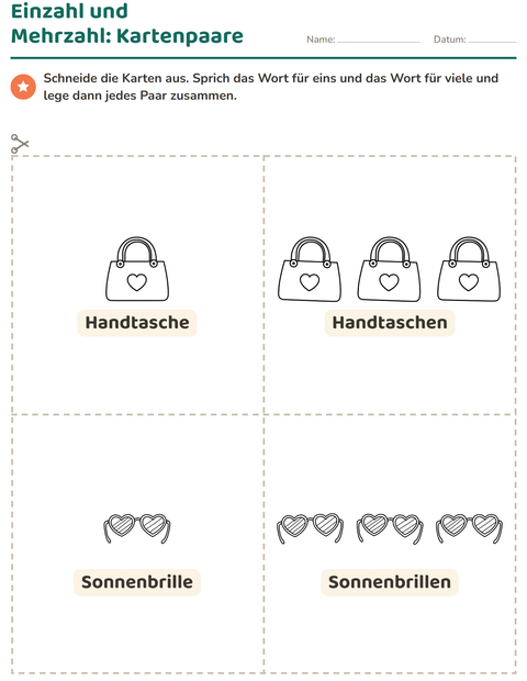 Vorschau: Bildkarten-Arbeitsblatt mit Valentinstag SW 2 für Kindergarten