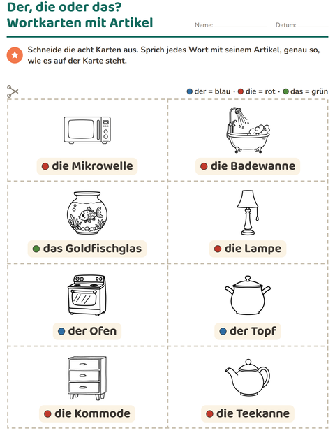 Vorschau: Bildkarten-Arbeitsblatt mit Zuhause SW für Kindergarten