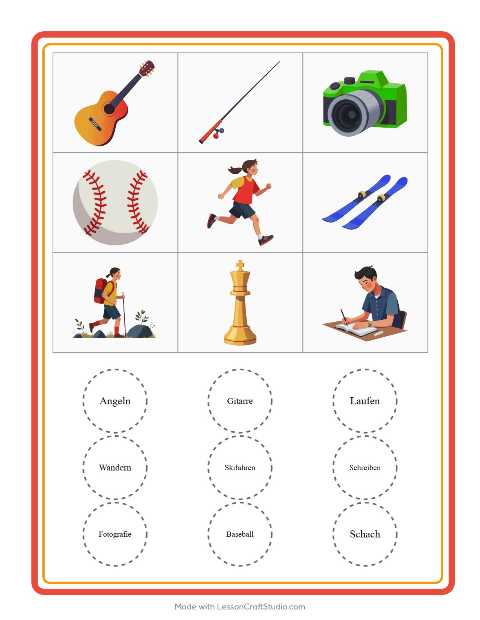 Bilder-Bingo mit Laufbildern, Springbildern und Tanzbildern – Arbeitsblatt für die Vorschule — 2