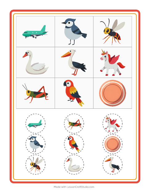 Bilder-Bingo – Dinge die fliegen