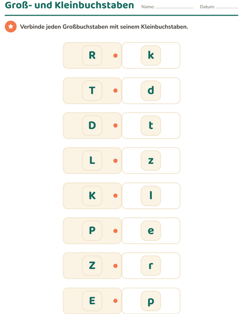 Vorschau: Buchstaben erkennen-Arbeitsblatt für Kindergarten