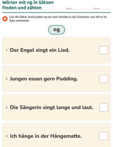 Vorschau: Buchstabengruppen-Arbeitsblatt für 2. Klasse