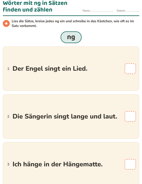 Vorschau: Buchstabengruppen-Arbeitsblatt für 2. Klasse