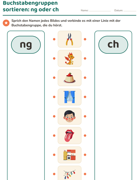 Vorschau: Buchstabengruppen-Arbeitsblatt für Kindergarten