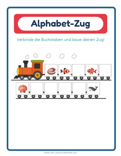 Buchstabenzug – Meeresleben