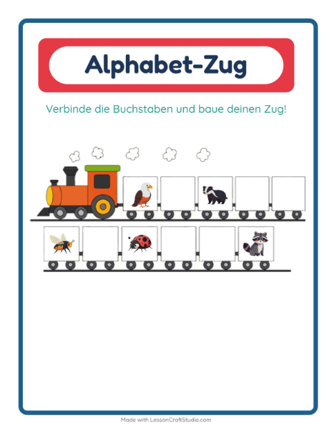 Buchstabenzug – Waldtiere