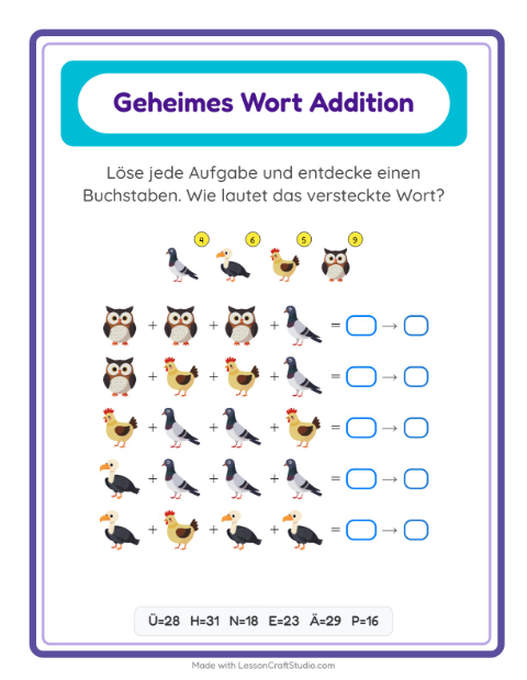 Geheimes Wort – Vögel 2