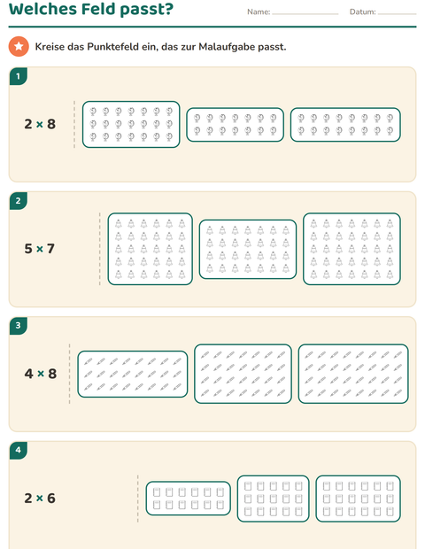Vorschau: Erstes Einmaleins-Arbeitsblatt mit Klassenzimmer (S/W) für 2. Klasse