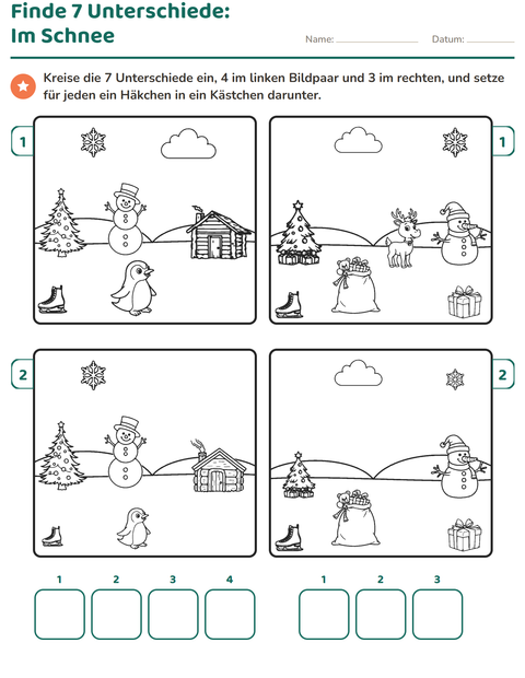 Vorschau: Fehlersuchbilder-Arbeitsblatt für 1. Klasse