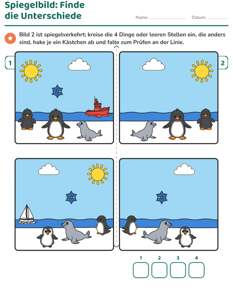 Vorschau: Fehlersuchbilder-Arbeitsblatt für 1. Klasse