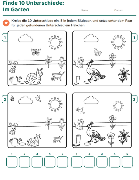 Vorschau: Fehlersuchbilder-Arbeitsblatt für 2. Klasse