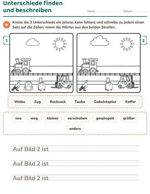 Vorschau: Fehlersuchbilder-Arbeitsblatt für 2. Klasse