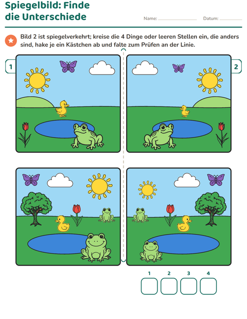 Vorschau: Fehlersuchbilder-Arbeitsblatt für 1. Klasse