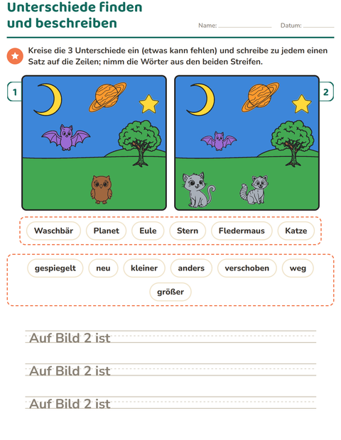 Vorschau: Fehlersuchbilder-Arbeitsblatt für 2. Klasse