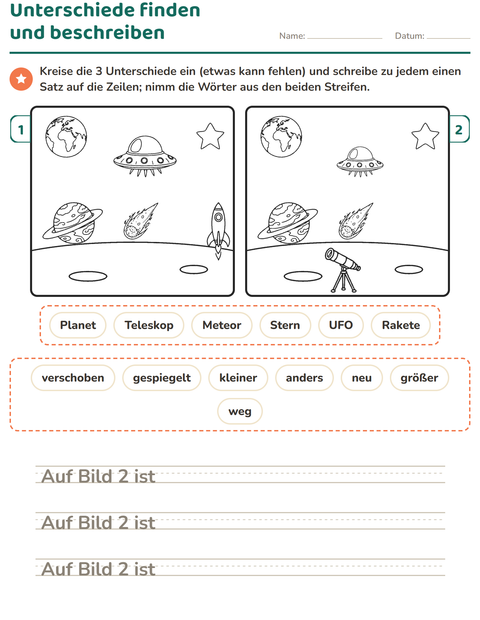 Vorschau: Fehlersuchbilder-Arbeitsblatt für 2. Klasse