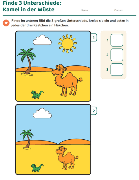 Vorschau: Fehlersuchbilder-Arbeitsblatt für Kindergarten