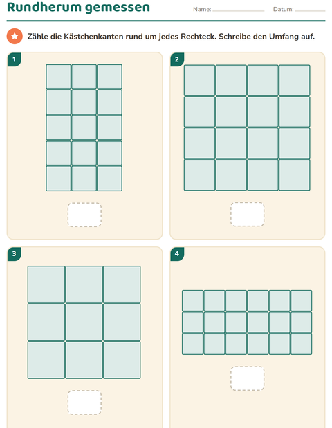 Vorschau: Geometrie-Arbeitsblatt für 3. Klasse
