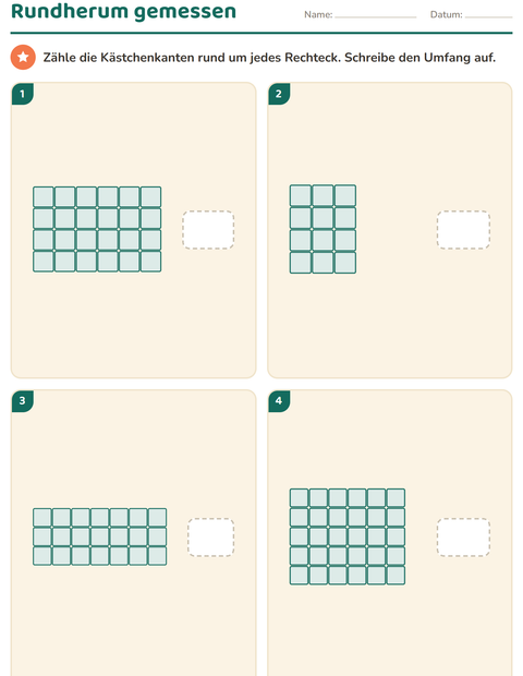 Vorschau: Geometrie-Arbeitsblatt für 3. Klasse