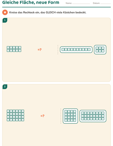Vorschau: Geometrie-Arbeitsblatt für 3. Klasse