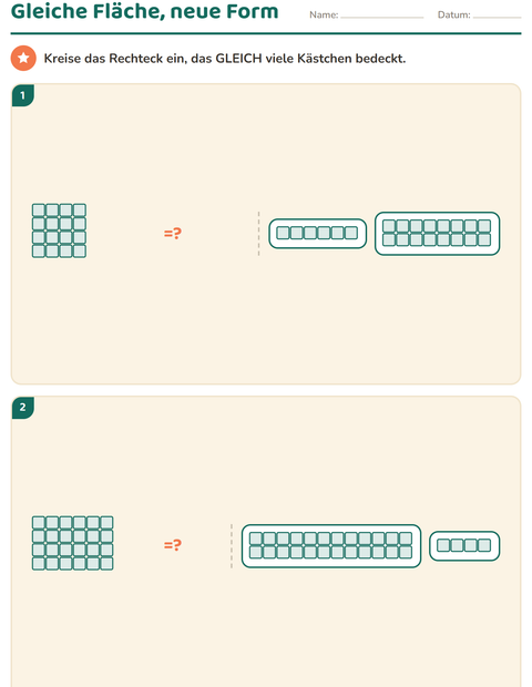 Vorschau: Geometrie-Arbeitsblatt für 3. Klasse