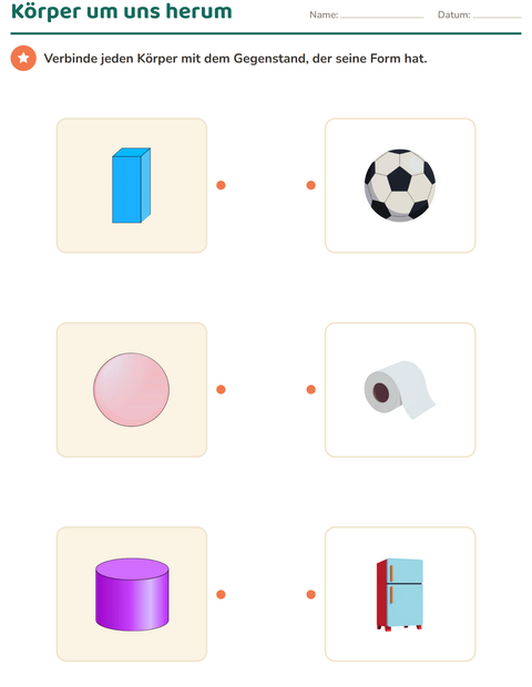 Vorschau: Geometrie-Arbeitsblatt für 2. Klasse