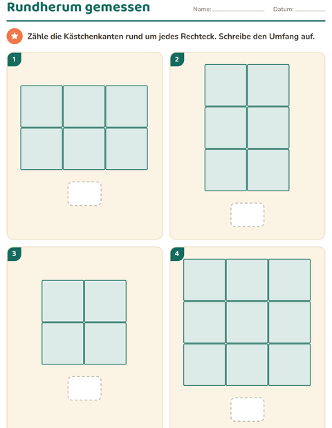 Vorschau: Geometrie-Arbeitsblatt für 3. Klasse