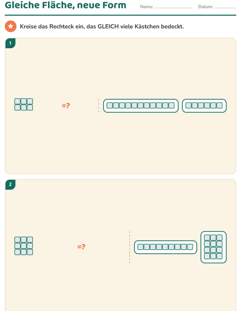 Vorschau: Geometrie-Arbeitsblatt für 3. Klasse