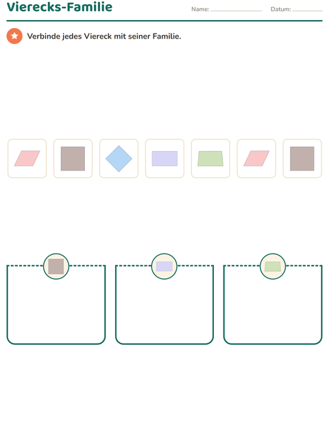 Vorschau: Geometrie-Arbeitsblatt für 3. Klasse