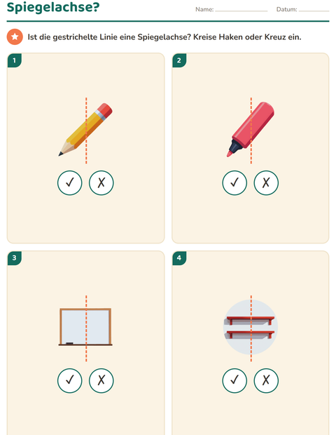 Vorschau: Geometrie-Arbeitsblatt mit Klassenzimmer für 2. Klasse