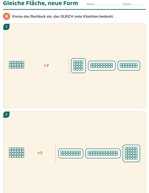 Vorschau: Geometrie-Arbeitsblatt für 3. Klasse