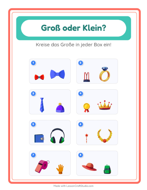 Groß oder klein – Accessoires