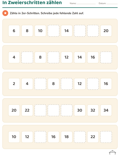 Vorschau: Hundertertafel-Arbeitsblatt mit Küche SW für 1. Klasse
