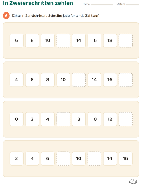 Vorschau: Hundertertafel-Arbeitsblatt mit Bildung SW für 1. Klasse