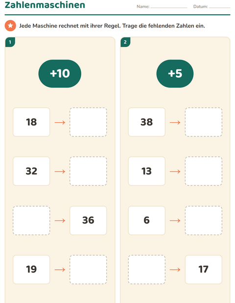 Vorschau: Hundertertafel-Arbeitsblatt für 3. Klasse