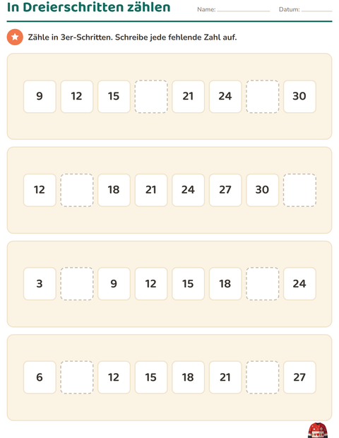 Vorschau: Hundertertafel-Arbeitsblatt mit Kleidung für 2. Klasse
