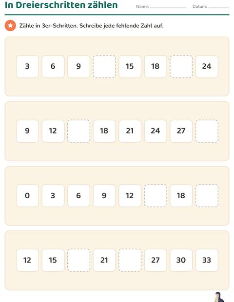 Vorschau: Hundertertafel-Arbeitsblatt mit Winter für 2. Klasse