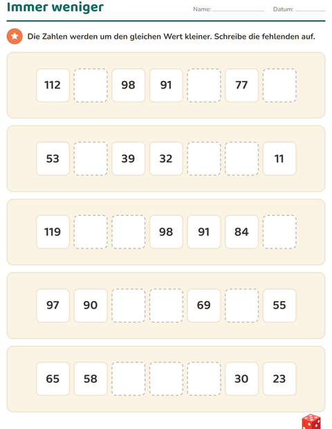 Vorschau: Hundertertafel-Arbeitsblatt mit Spielzeug für 3. Klasse